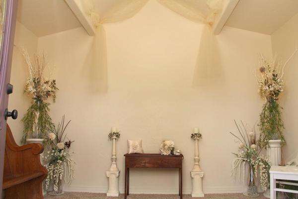 Inside the Wedding Chapel at Pennington Place in Walsenburg