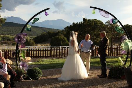 Wedding Ceremony at Pennington Place in Walsenburg
