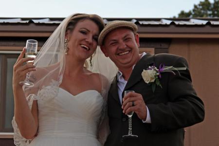 Happy Bride & Groom at Pennington Place in Walsenburg